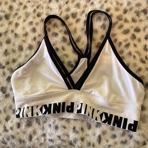 Pink Victoria’s Secret sports bra